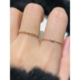 [ancafe.shop]Nhẫn ngón trỏ tim nhỏ thanh lịch, ngón giữa xoắn