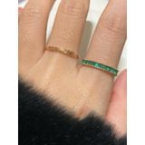 [ancafe.shop]Nhẫn ngón trỏ đá xanh, thanh lịch, hàn quốc