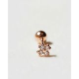 [ancafe.shop]1 chiếc hoa tai vàng 14k,hoa 4 lá đá moissanite