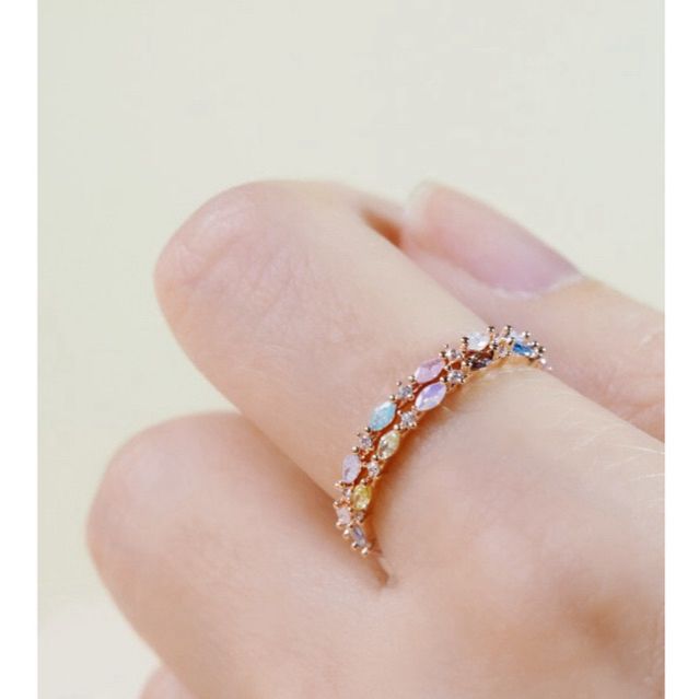 [ancafe.shop]Nhẫn full đá màu nữ hottrend đáng yêu