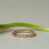 [ancafe.shop]Nhẫn bạc nữ,ngón út,đá xen kẽ tim,thanh lịch