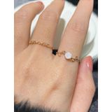 [ancafe.shop]Nhẫn ngón trỏ hoa hồng, ngón giữa tim