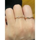 [ancafe.shop]Nhẫn sóng trơn, thanh lịch, hàn quốc