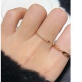 [ancafe.shop]Nhẫn ngón trỏ trơn xoắn, ngón giữa đá lấp lánh