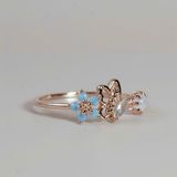 [ancafe.shop]Nhẫn nữ hở freesize bướm hoa