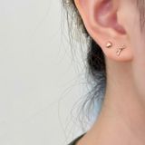 [ancafe.shop]1 chiếc hoa tai vàng 14k knot,nút thắt đáng yêu,thanh lịch