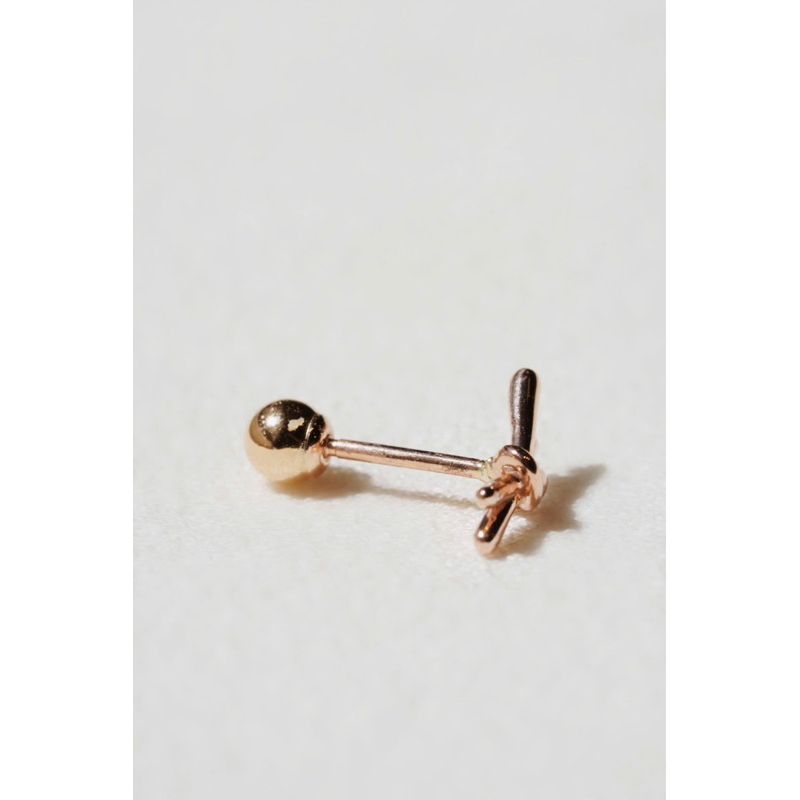 [ancafe.shop]1 chiếc hoa tai vàng 14k knot,nút thắt đáng yêu,thanh lịch