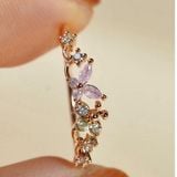[ancafe.shop]Nhẫn nữ bướm tím đáng yêu,xinh xẻo