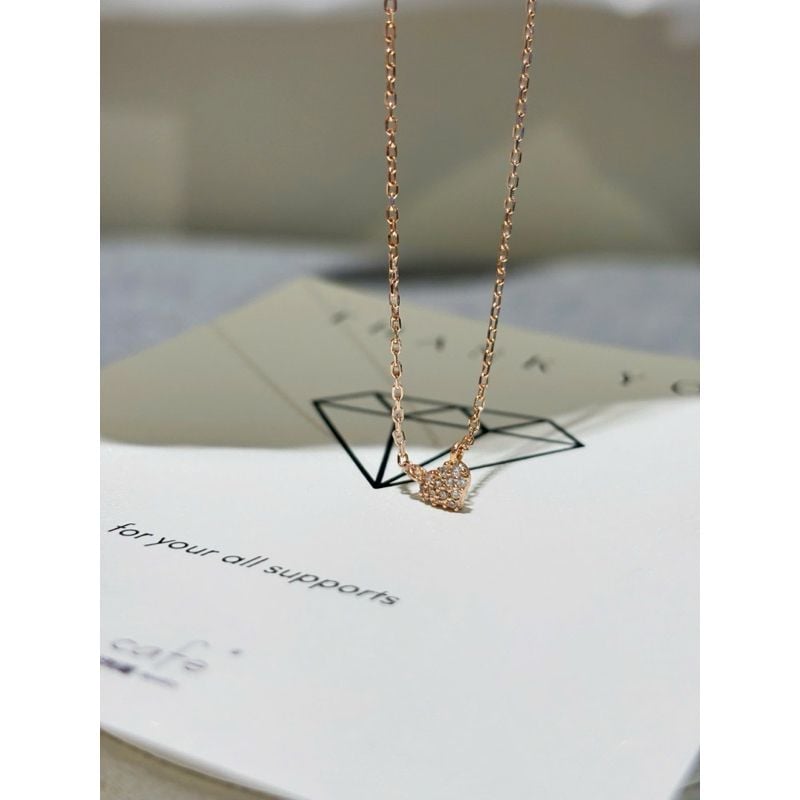 [ancafe.shop]Dây chuyền trái tim đính đá cz xinh xẻo,lung linh