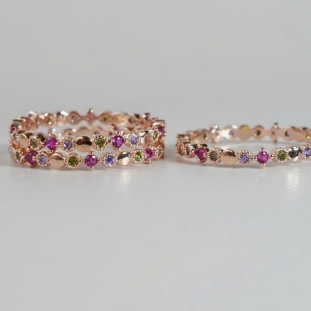 [ancafe.shop]Nhẫn nữ đá màu,đá tròn đáng yêu