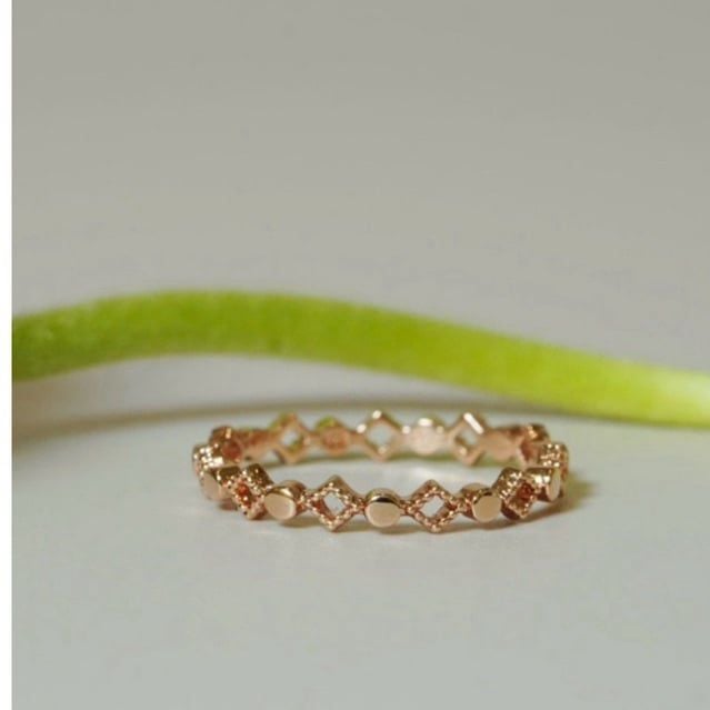 [ancafe.shop]Nhẫn bạc ,ngón út,xen kẽ,thanh lịch