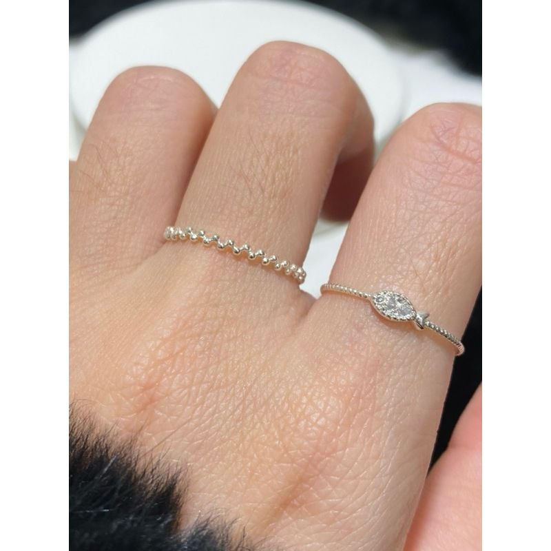 [ancafe.shop]Nhẫn ngón trỏ cá đá, ngón giữa xoắn