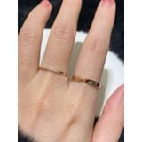 [ancafe.shop]Nhẫn ngón trỏ trơn xoắn, ngón giữa đá lấp lánh