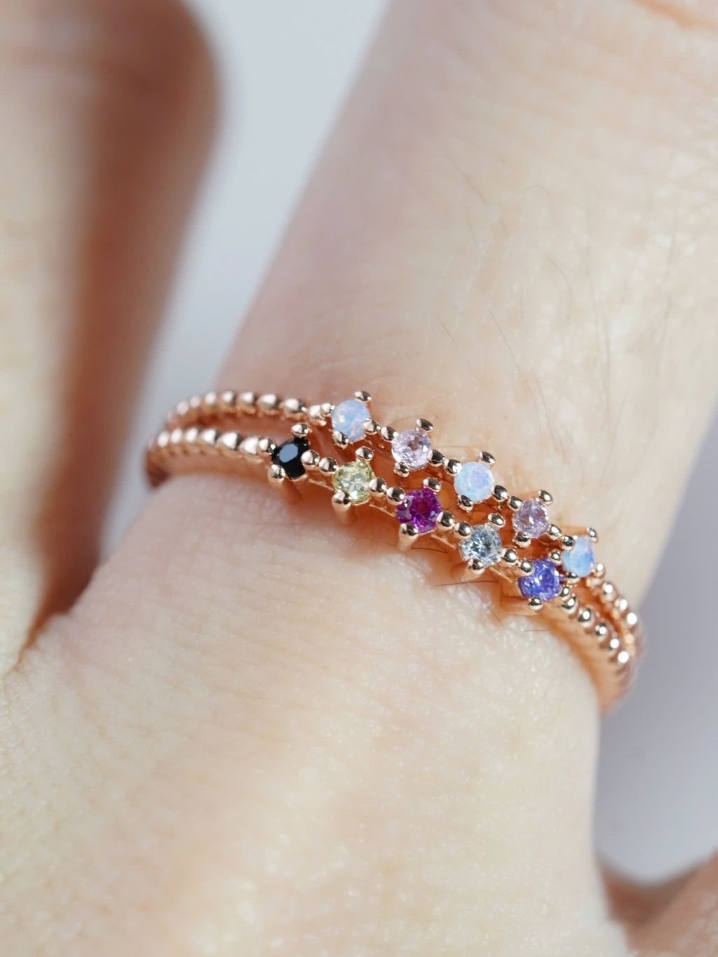 [ancafe.shop]Nhẫn đá màu nữ,nhiều màu,trơn bi