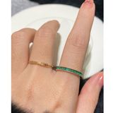 [ancafe.shop]Nhẫn ngón trỏ đá xanh, thanh lịch, hàn quốc