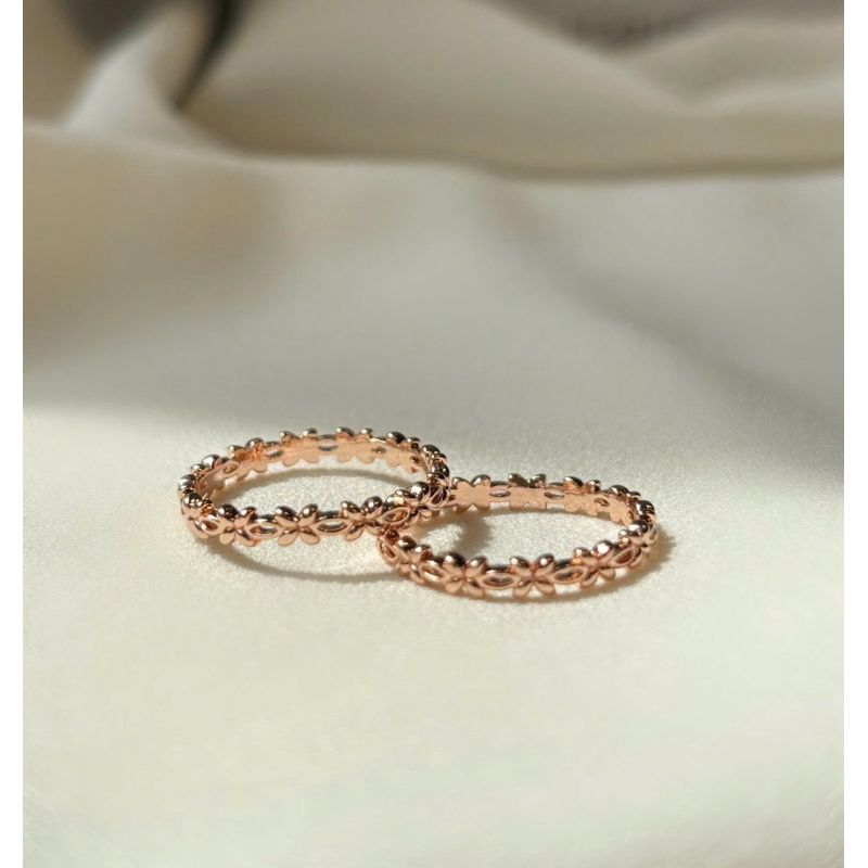 [ancafe.shop]Nhẫn bạc nữ hoa 4 lá may mắn xinh xắn