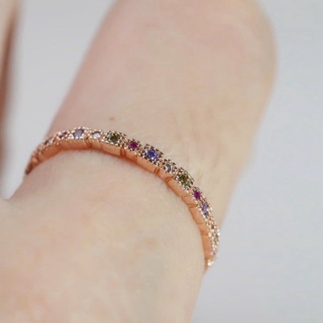 [ancafe.shop]Nhẫn đá màu thanh lịch,tinh tế