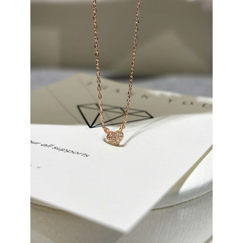 [ancafe.shop]Dây chuyền trái tim đính đá cz xinh xẻo,lung linh