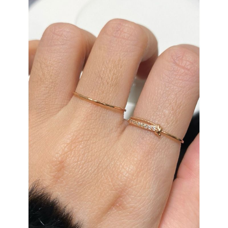 [ancafe.shop]Nhẫn ngón trỏ thắt nút đá, lấp lánh