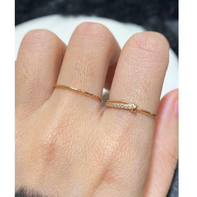 [ancafe.shop]Nhẫn ngón trỏ thắt nút đá, lấp lánh