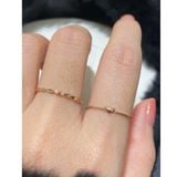 [ancafe.shop]Nhẫn ngón trỏ tim nhỏ thanh lịch, ngón giữa xoắn