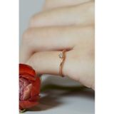 [ancafe.shop]Nhẫn bạc nữ,sóng,đính đá cz,ngón út