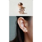 [ancafe.shop]1 chiếc hoa tai vàng 14k,hoa 4 lá đá moissanite