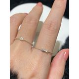 [ancafe.shop]Nhẫn ngón trỏ cá đặc, ngón giữa bông hoa