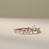 [ancafeshop]Nhẫn nữ mix hoa,nơ đá màu đáng yêu