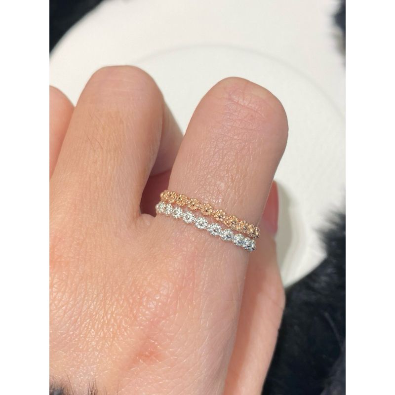 [ancafe.shop]Nhẫn hoa bạc thanh lịch, bông hoa, xinh