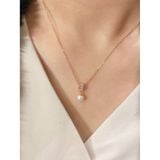 [ancafe.shop]Dây chuyền thanh lịch, ngọc trắng