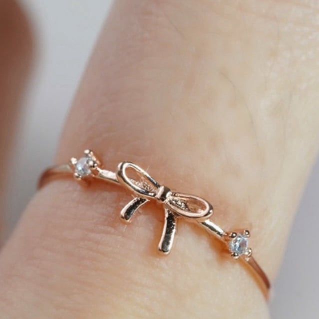 [ancafe.shop]Nhẫn trỏ nơ điệu, thanh lịch