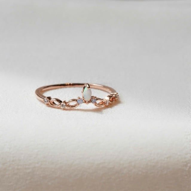 [ancafe.shop]Nhẫn vương miện bạc nữ thanh lịch