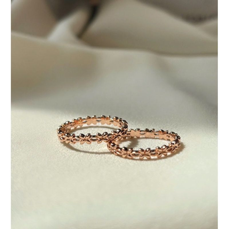 [ancafe.shop]Nhẫn bạc nữ hoa 4 lá may mắn xinh xắn