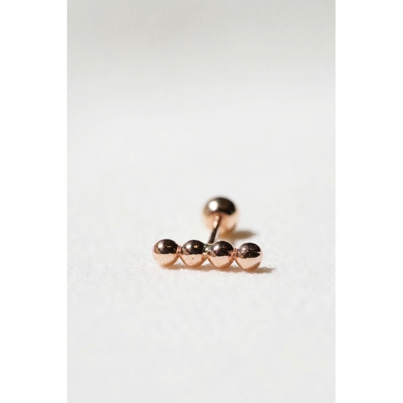 [ancafe.shop]1 chiếc hoa tai vàng 14k thanh bi,chuôi tròn