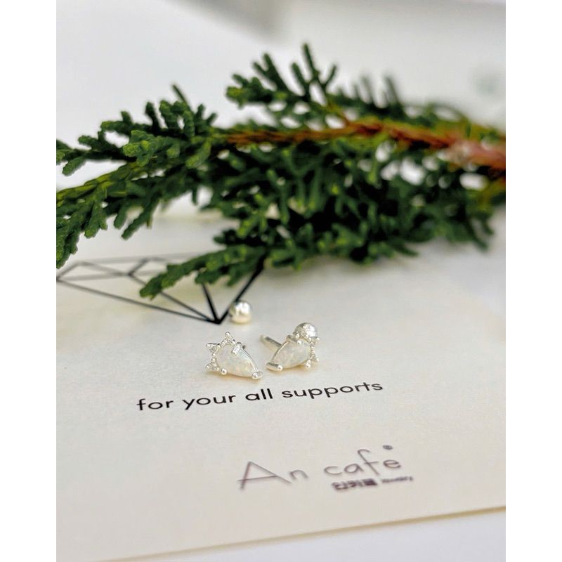 [ancafe.shop]đôi bông tai bạc nữ giọt nước long lanh