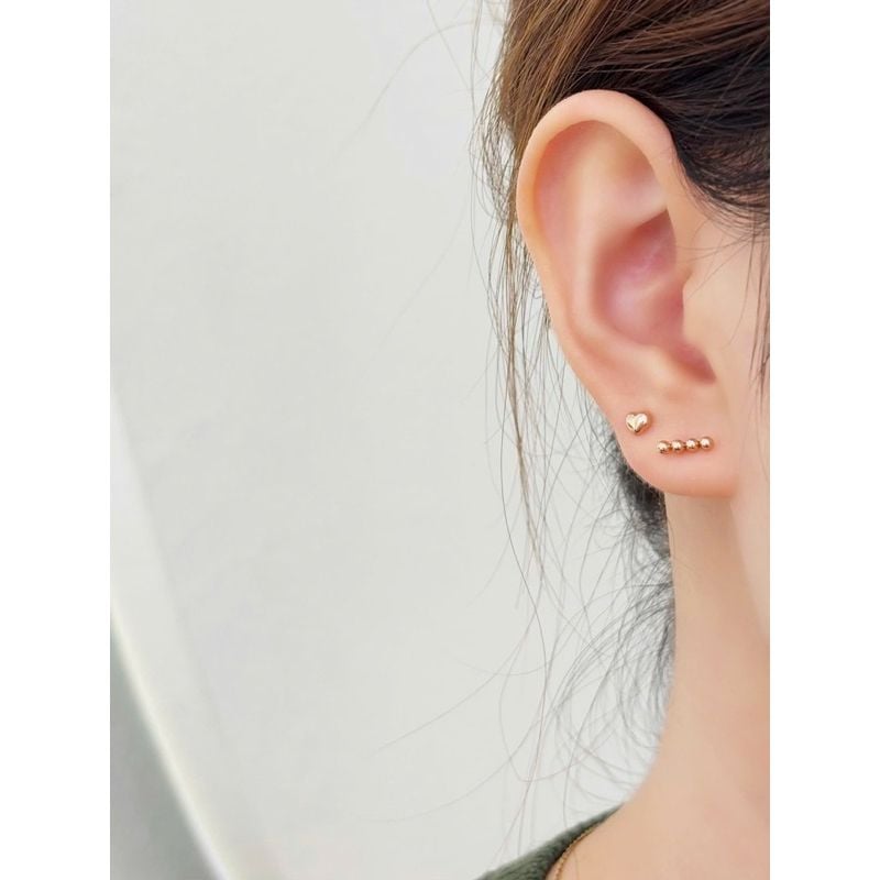 [ancafe.shop]1 chiếc hoa tai vàng 14k thanh bi,chuôi tròn