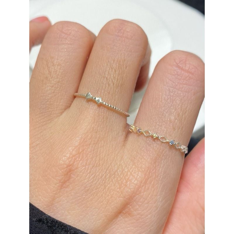 [ancafe.shop] Nhẫn, trỏ, đính đá, xinh xắn, đá màu