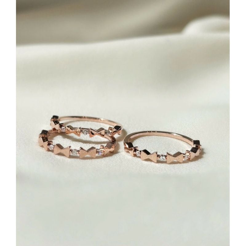 [ancafe.shop]Nhẫn bạc nữ hình nơ trong trẻo,thanh lịch