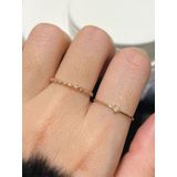 [ancafe.shop]Nhẫn ngón trỏ tim nhỏ, ngón giữa nhiều đá mảnh mai, thanh lịch