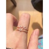 Nhẫn nữ hoa 4 cánh may mắn,hở freesize