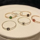 [ancafe.shop]Nhẫn bông hoa nhiều màu, dễ thương, hàn quốc, thanh lịch