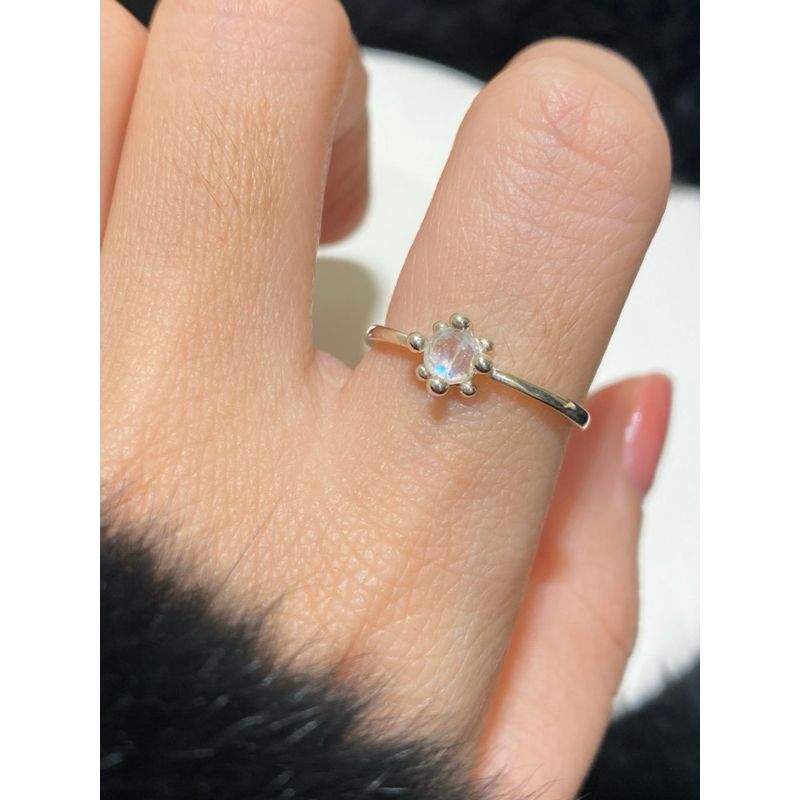 [ancafe.shop]Nhẫn ngón trỏ đá moonstone, thanh lịch