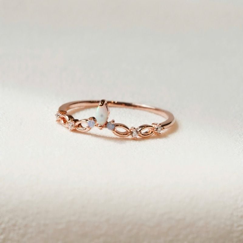 [ancafe.shop]Nhẫn vương miện bạc nữ thanh lịch