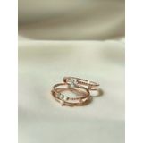 [ancafe.shop]Nhẫn bạc nữ hai line hoa 3 cánh đáng yêu