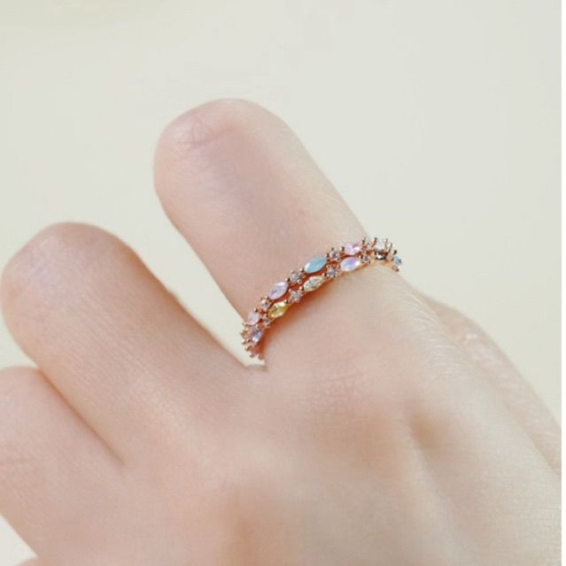 [ancafe.shop]Nhẫn full đá màu nữ hottrend đáng yêu