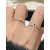[ancafe.shop]Nhẫn ngón trỏ đá đen, nhẫn đá giữa đá mảnh mai