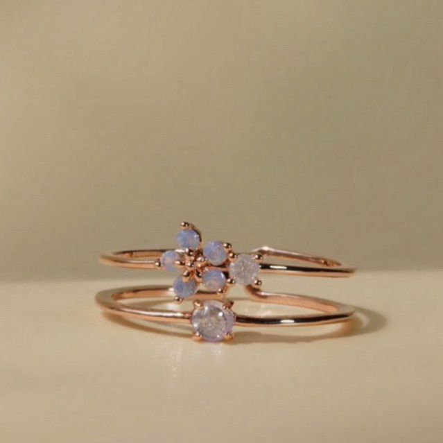 [ancafe.shop] Nhẫn nữ hoa đính đá,hở,freesize dễ phối