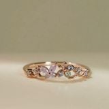 [ancafe.shop]Nhẫn nữ bướm tím đáng yêu,xinh xẻo