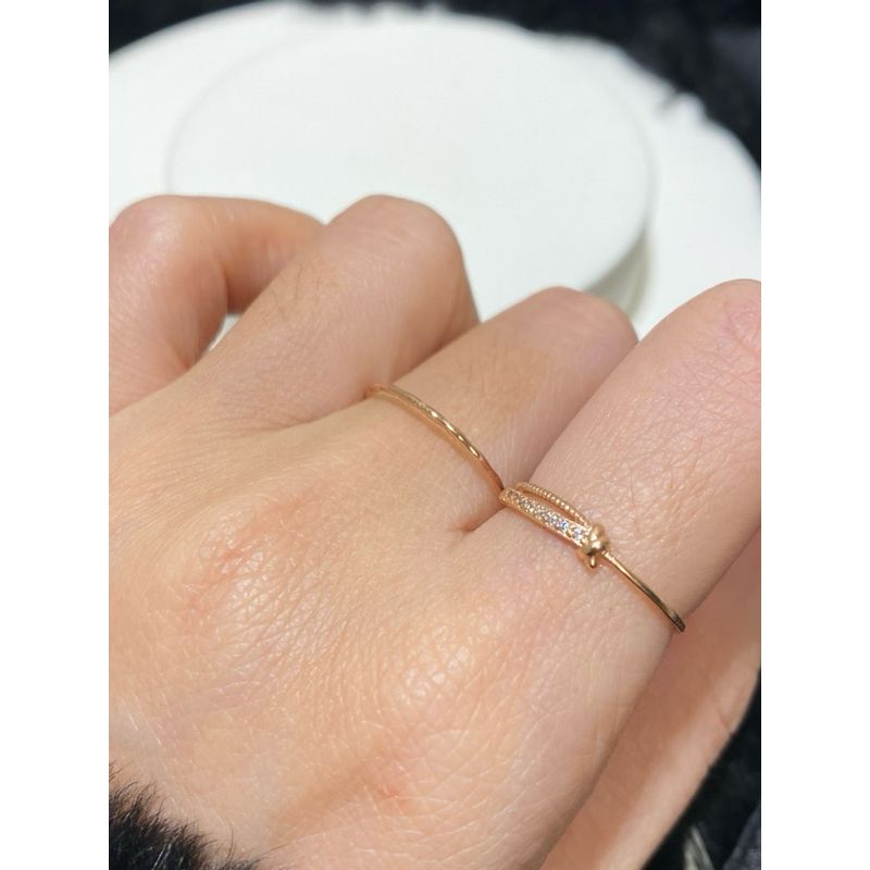 [ancafe.shop]Nhẫn ngón trỏ thắt nút đá, lấp lánh